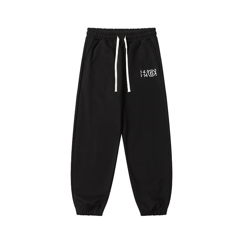 MM6 Magila Embroidery Terry Sports Pants for Men and Women