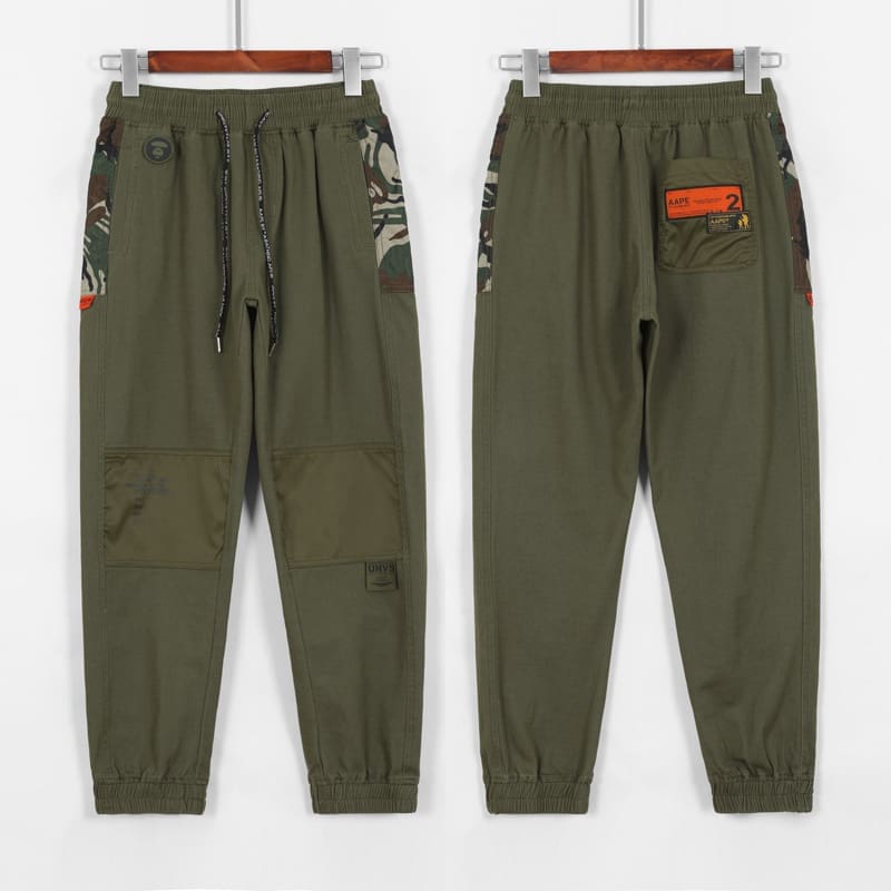 AAPE Camouflage Multi-Pocket Cargo Pants for Men and Women