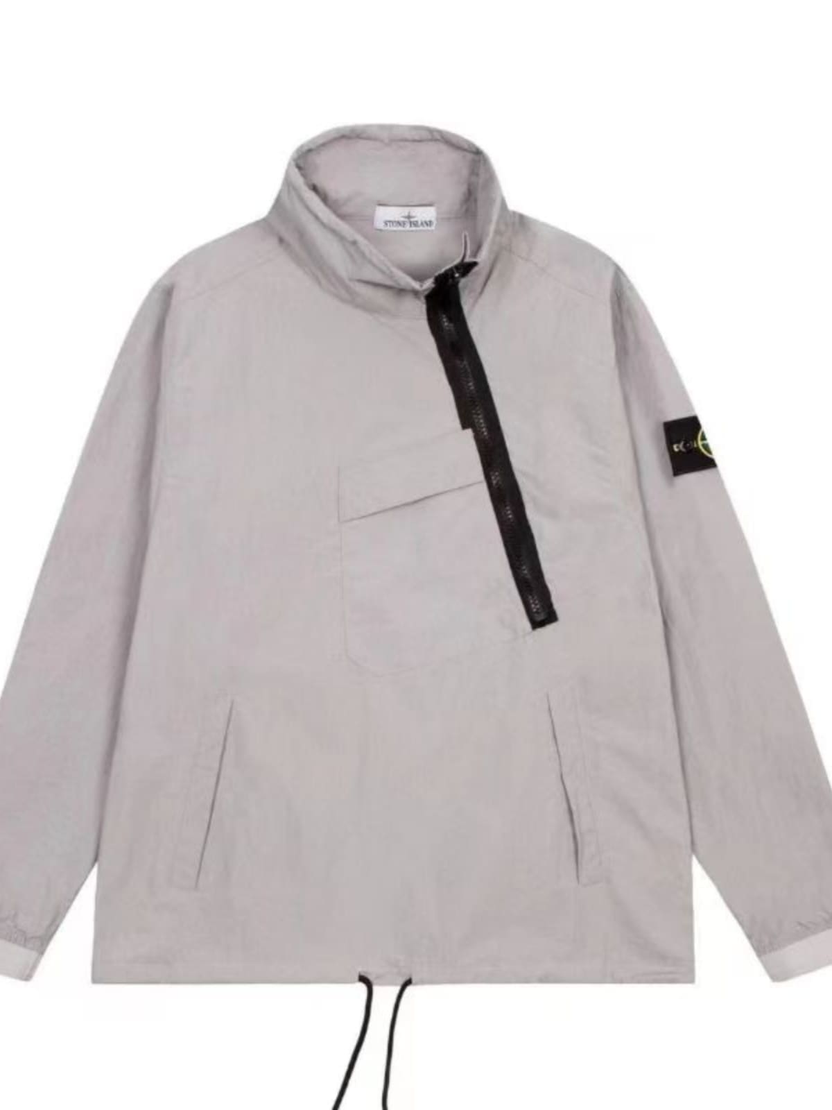 Stone Island Oblique Zipper Shell Jacket Windproof Casual Coat for Men and Women