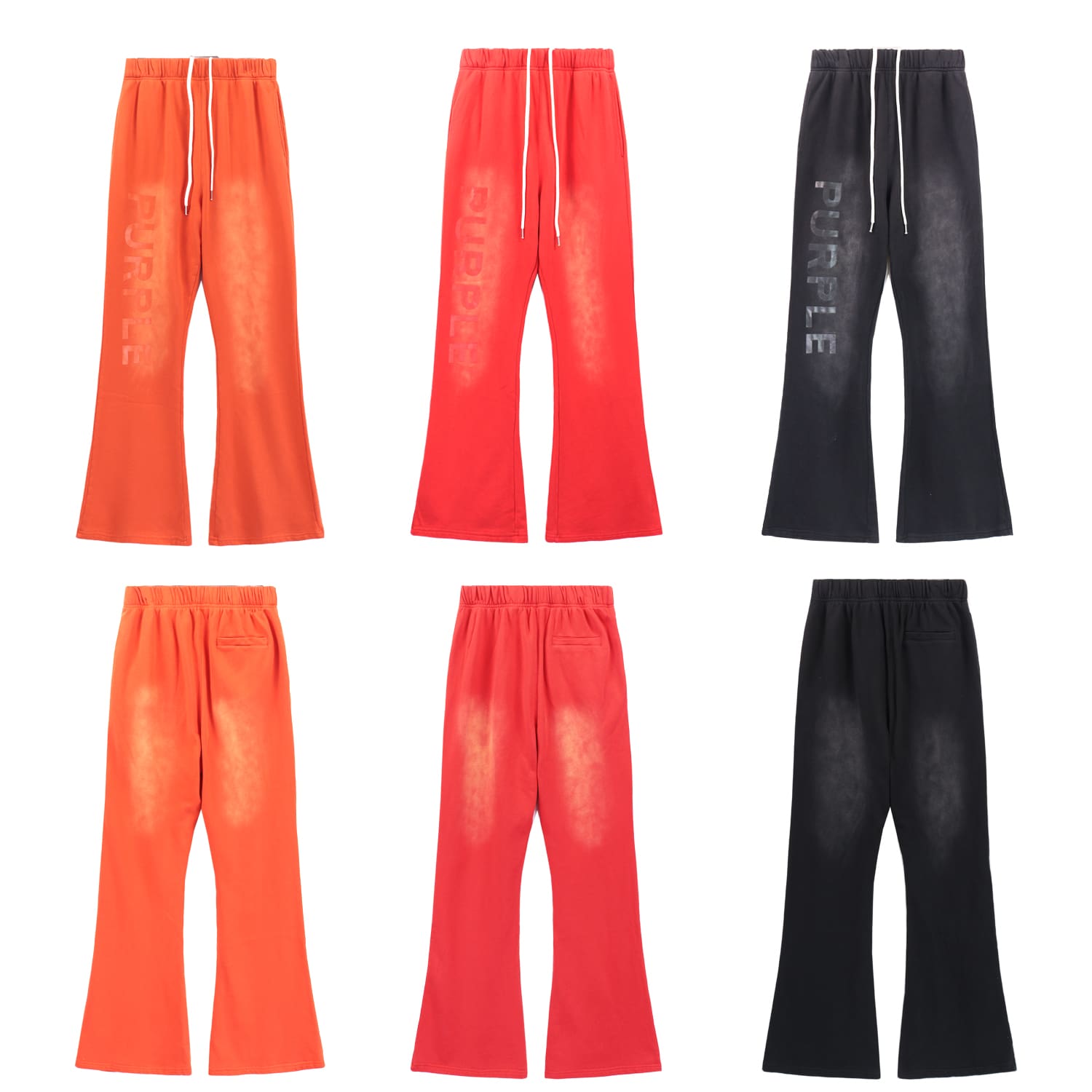 pu*re b*and creative logo print washed hooded sweater high street style