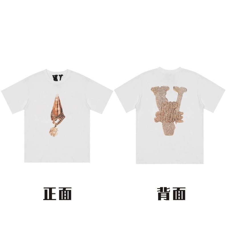 VLONE Large V Short Sleeve High Street T-Shirt Summer Style