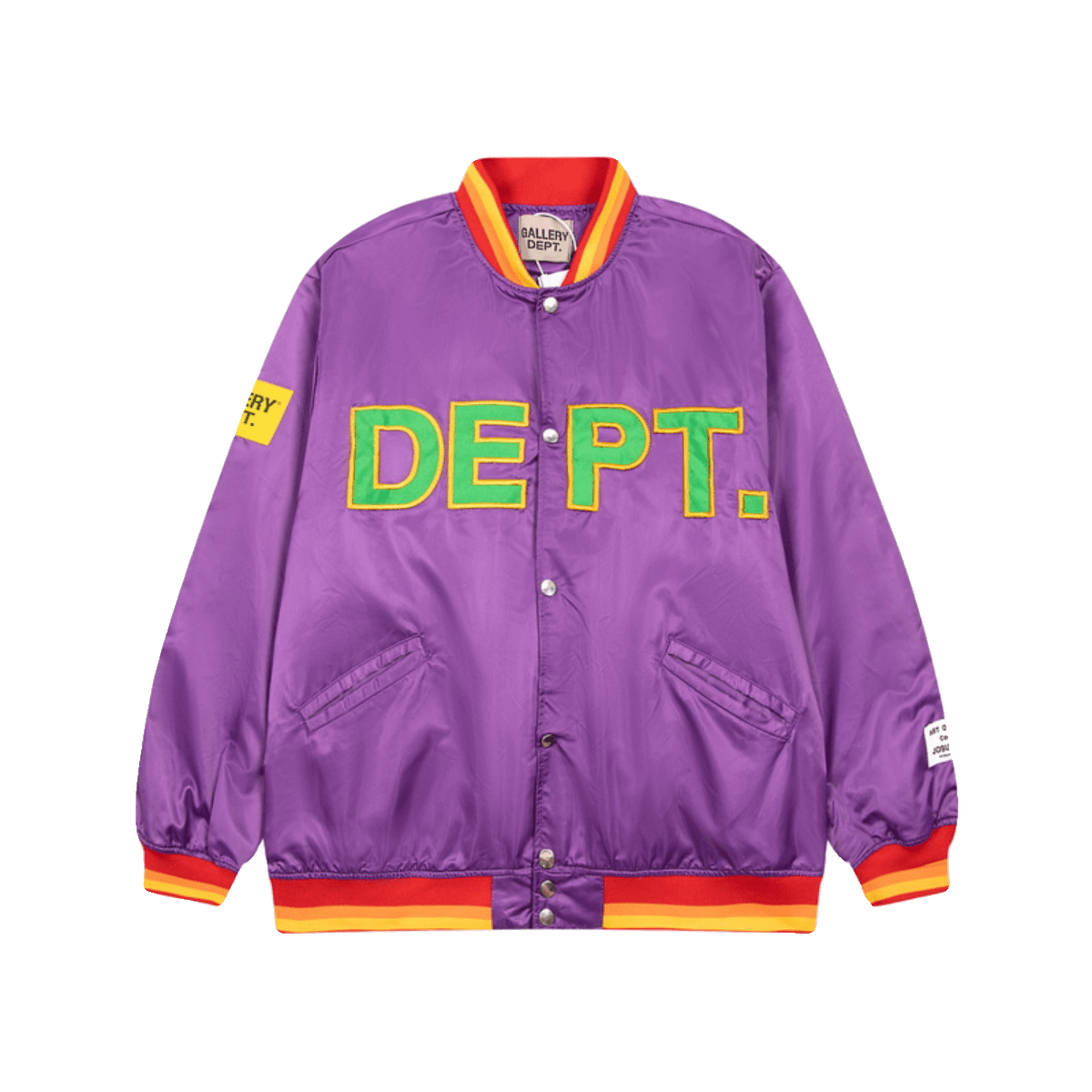 Gallery Dept Letter Logo Embroidered Baseball Jacket for Men