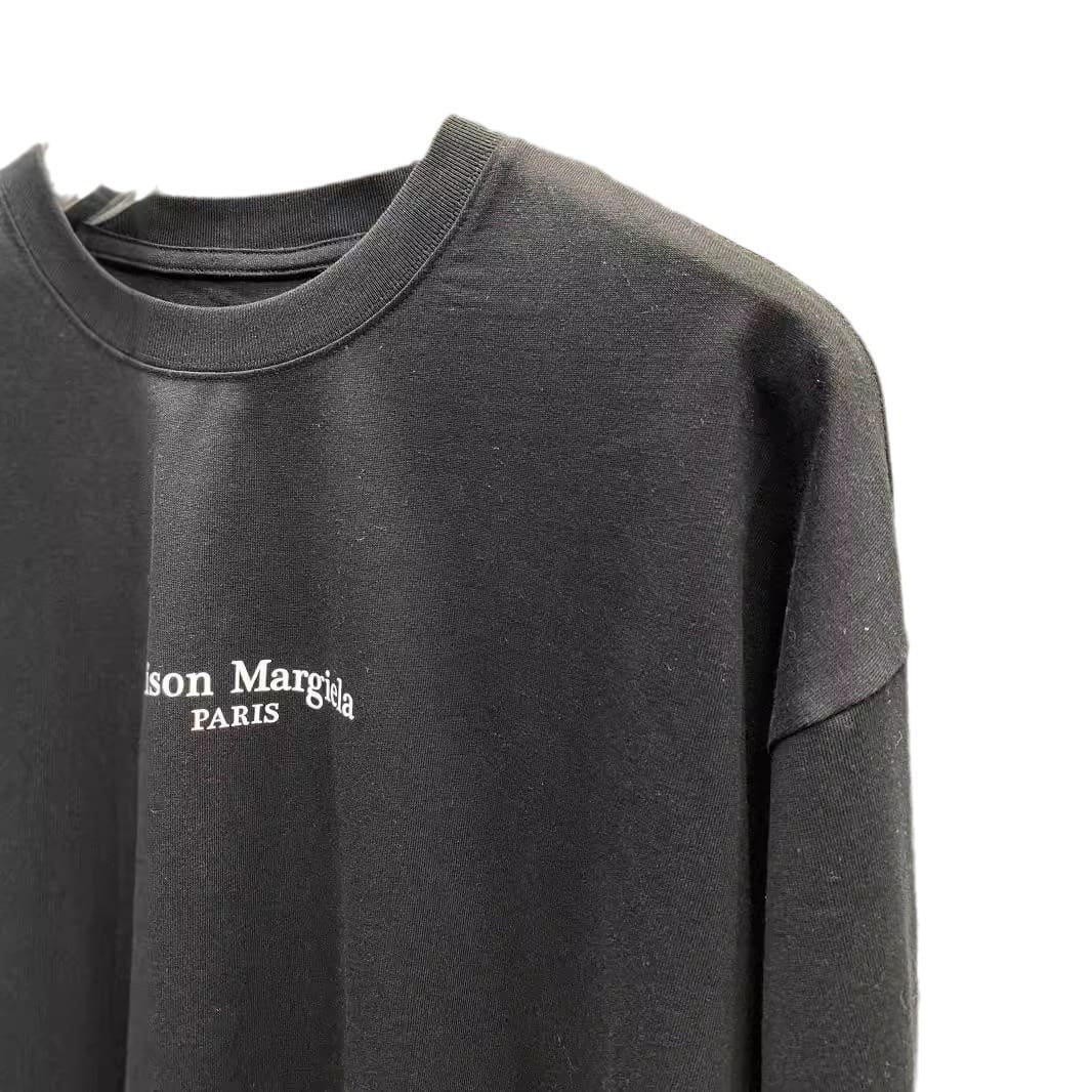 ma*s*n Ma*i*la mm6 heavy weight letter print long sleeve t-shirt for men
