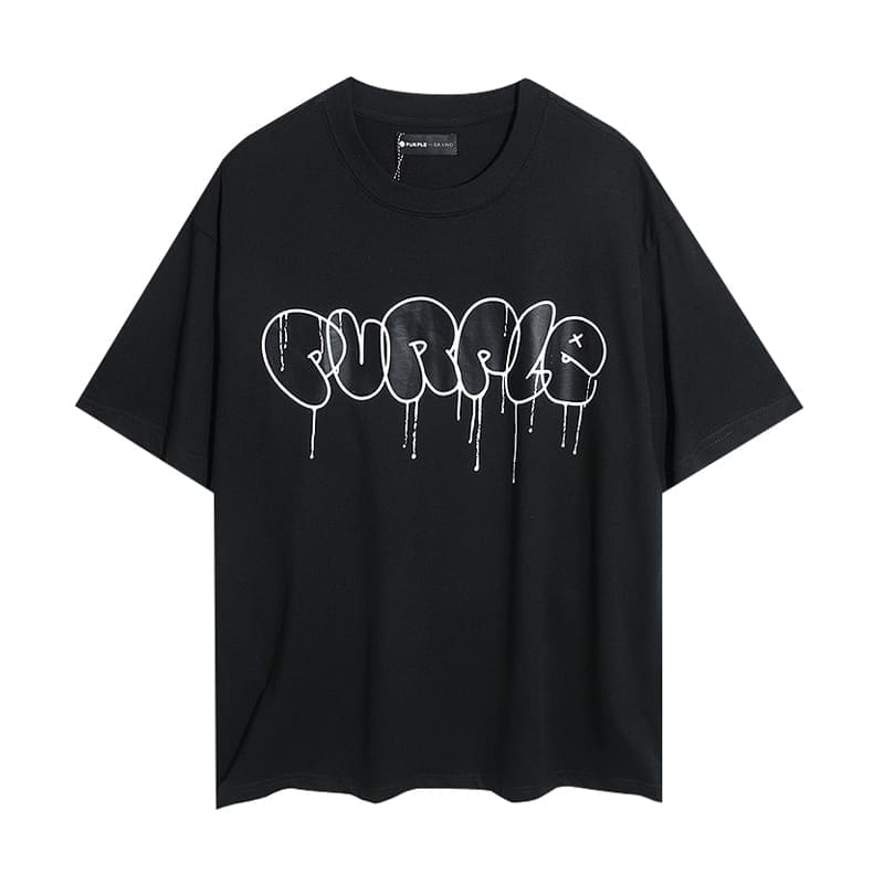 pu*re b*and letter print t-shirt high street cotton casual round neck