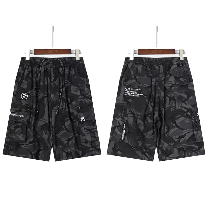 AAPE Camouflage Cargo Shorts for Men and Women