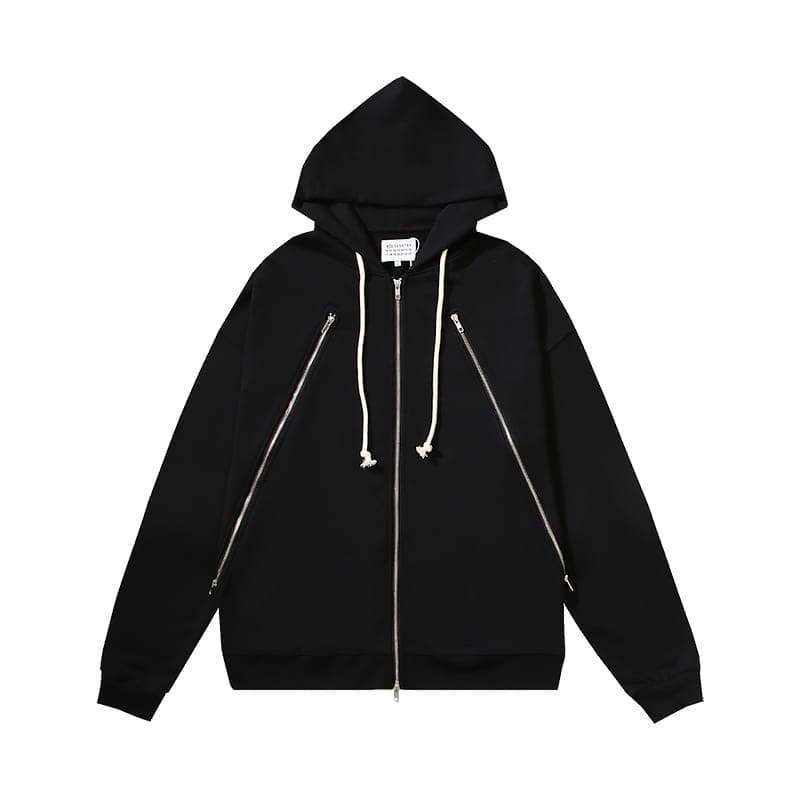 ma*s*n Ma*i*la mm6 terry cardigan zipper hoodie for men and women