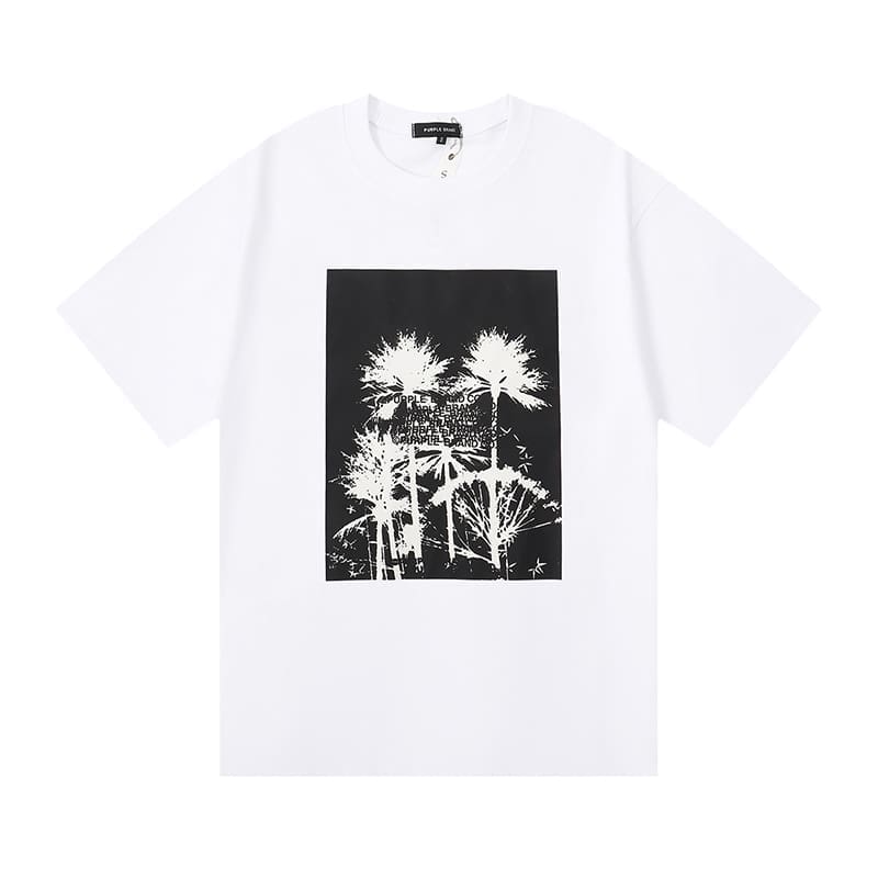 vlone fog pu*re b*and oil painting print t-shirt for men