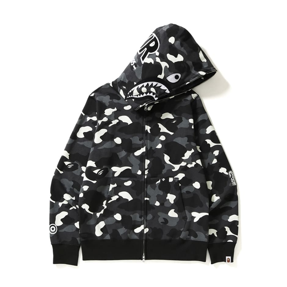 AAPE Ape Head Camouflage Zip Hoodie for Men and Women