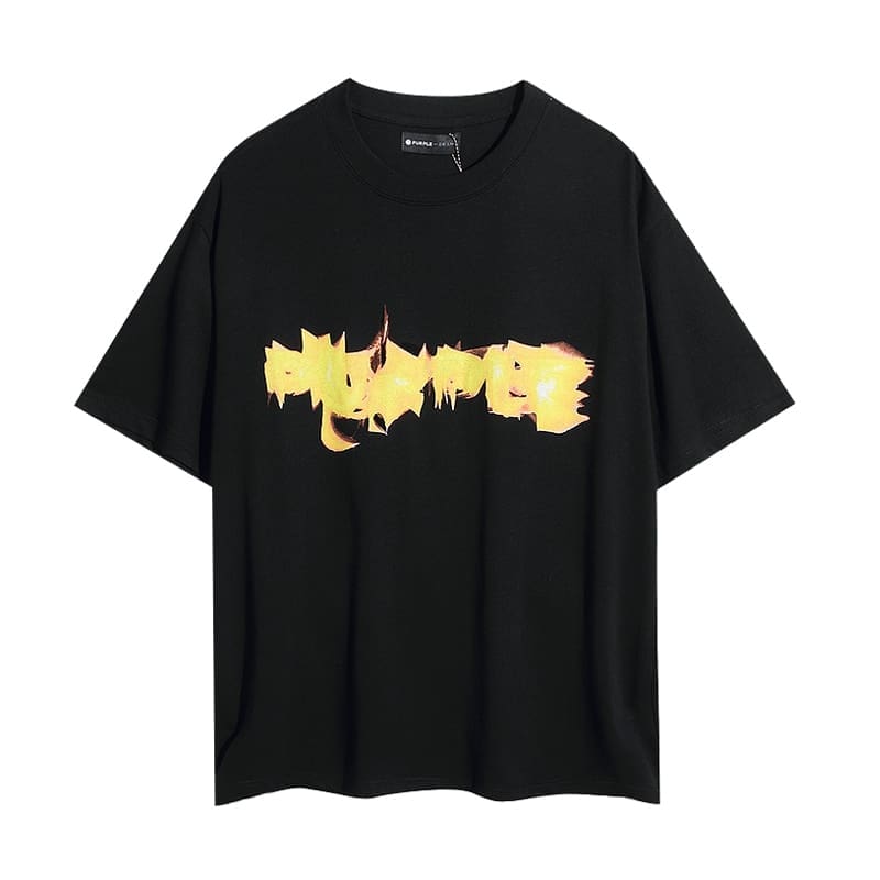 pu*re b*and letter print t-shirt high street cotton casual round neck