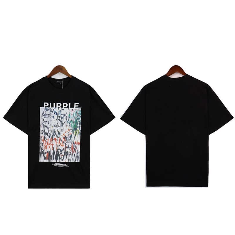 pu*re b*and logo graffiti print t-shirt short sleeve high street casual