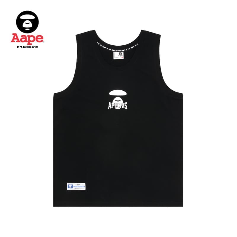AAPE Ape Head Letter Print Casual Vest for Men and Women