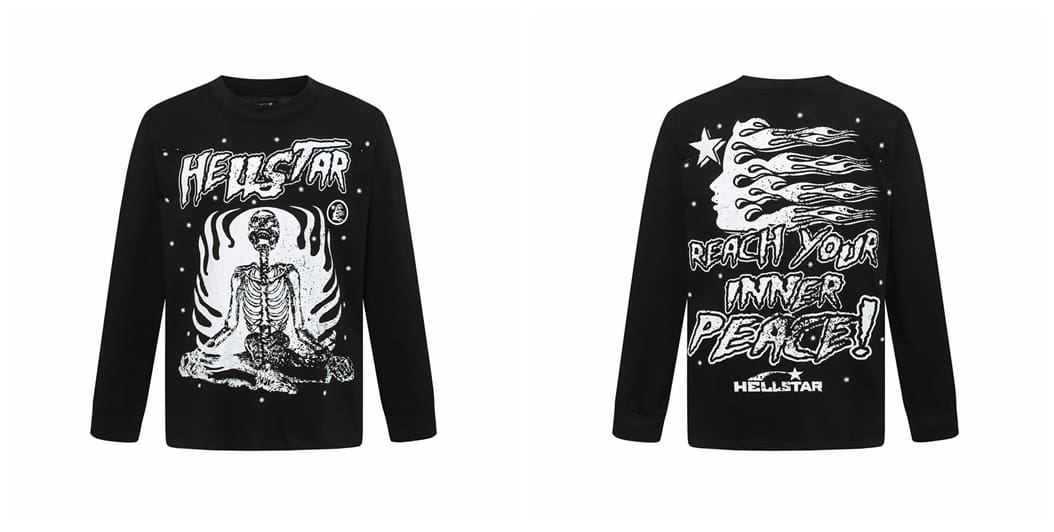 H*lst*r european and american high street fashion hip hop fashion brand men’s and women’s printed loose cotton crew neck bottoming shirt long sleeve t-shirt ins