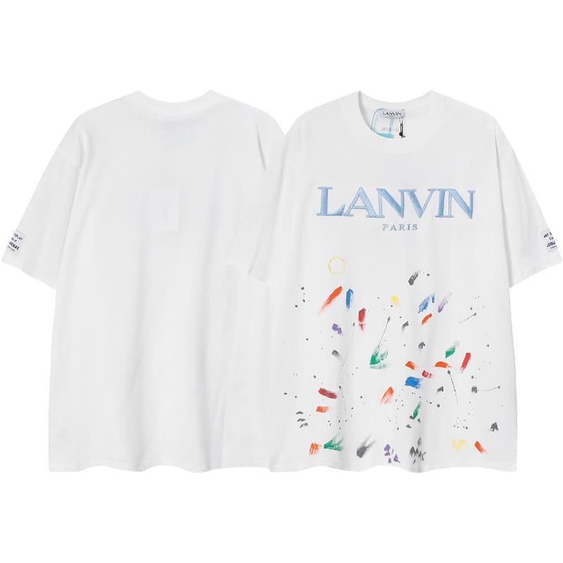 Gallery Dept X Lanvin Embroidered Printed Splash-Ink T-Shirt for Men
