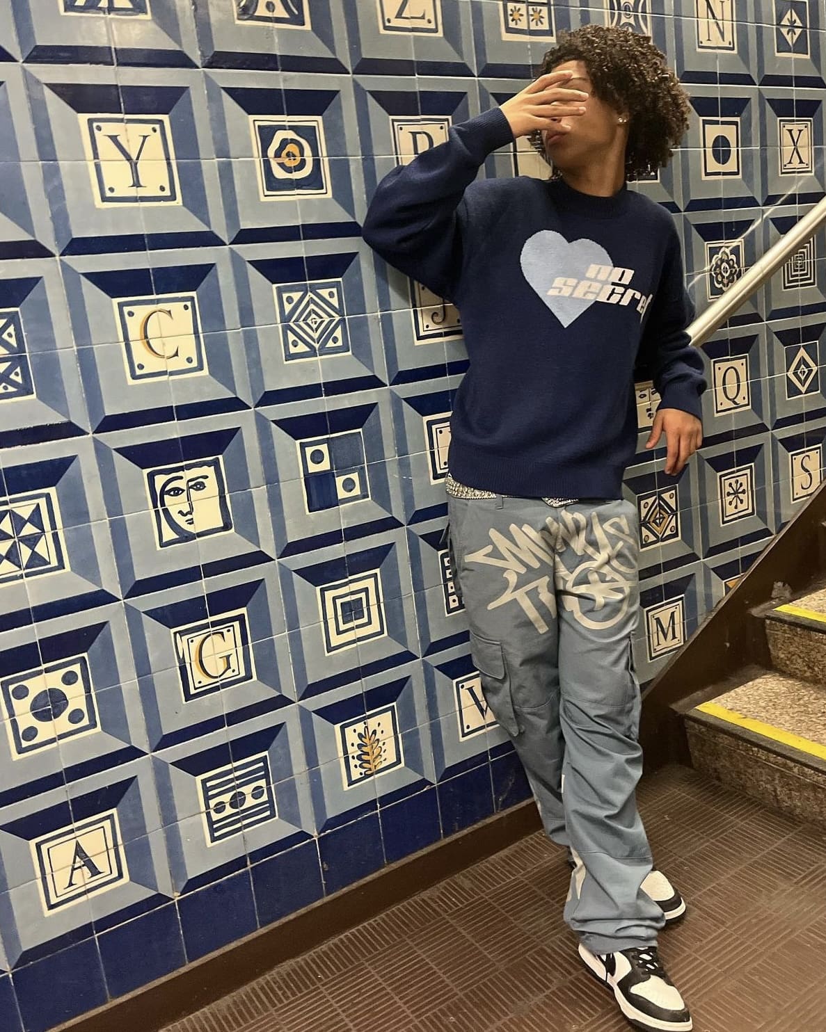 Minus Two Cargo Pants Casual Straight-Leg Loose Fit Hip Hop Star Style A