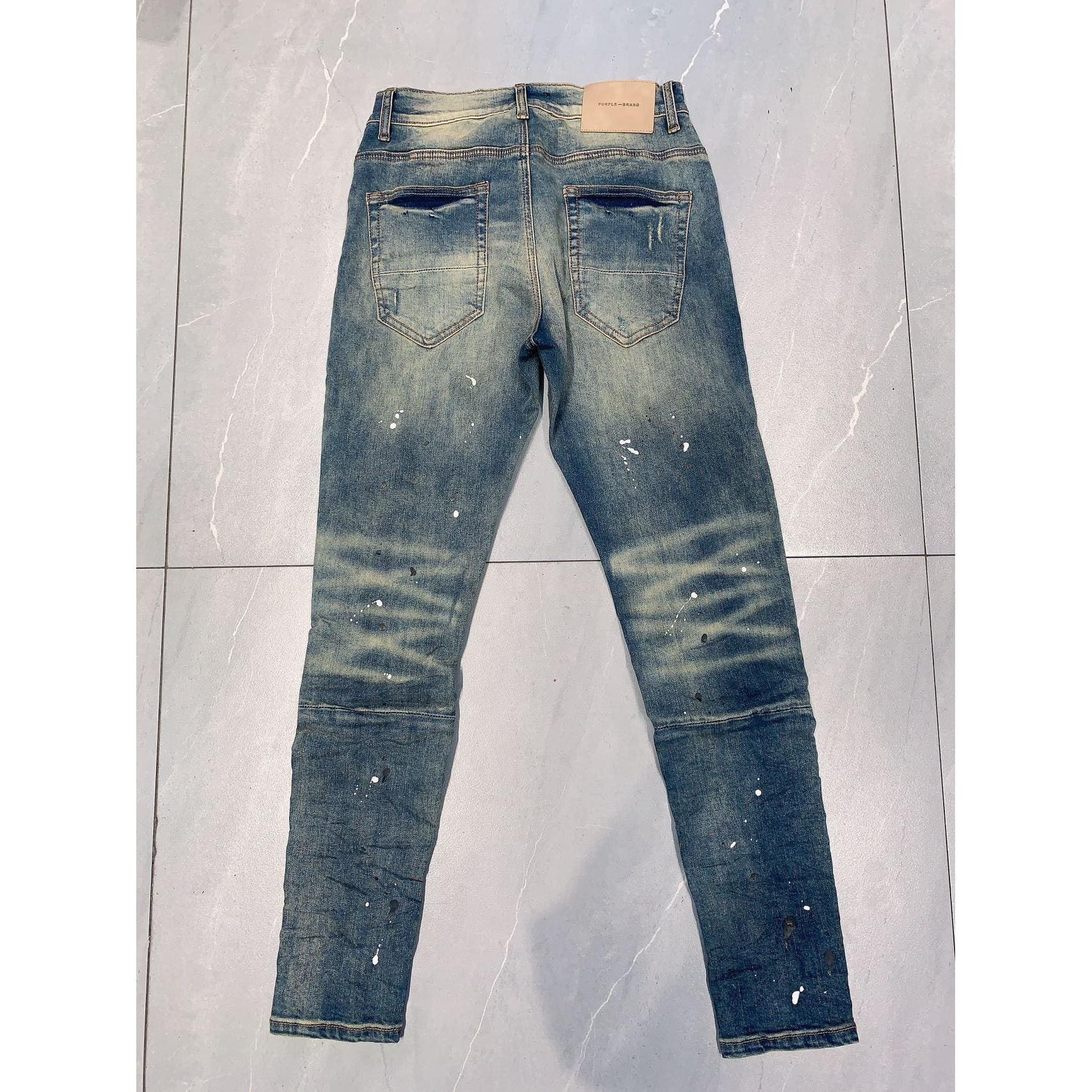 pu*re b*and mud yellow washed high street jeans