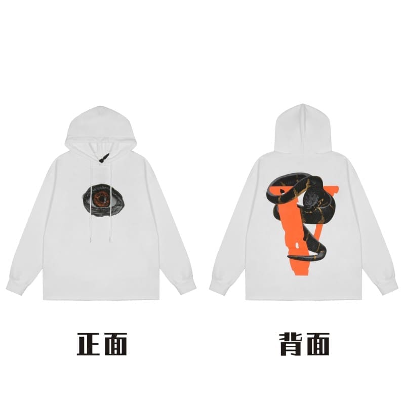 VLONE Large V Hooded Sweater Retro Pullover for Men and Women