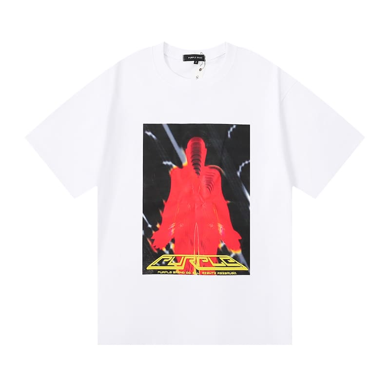 vlone fog pu*re b*and oil painting print t-shirt for men