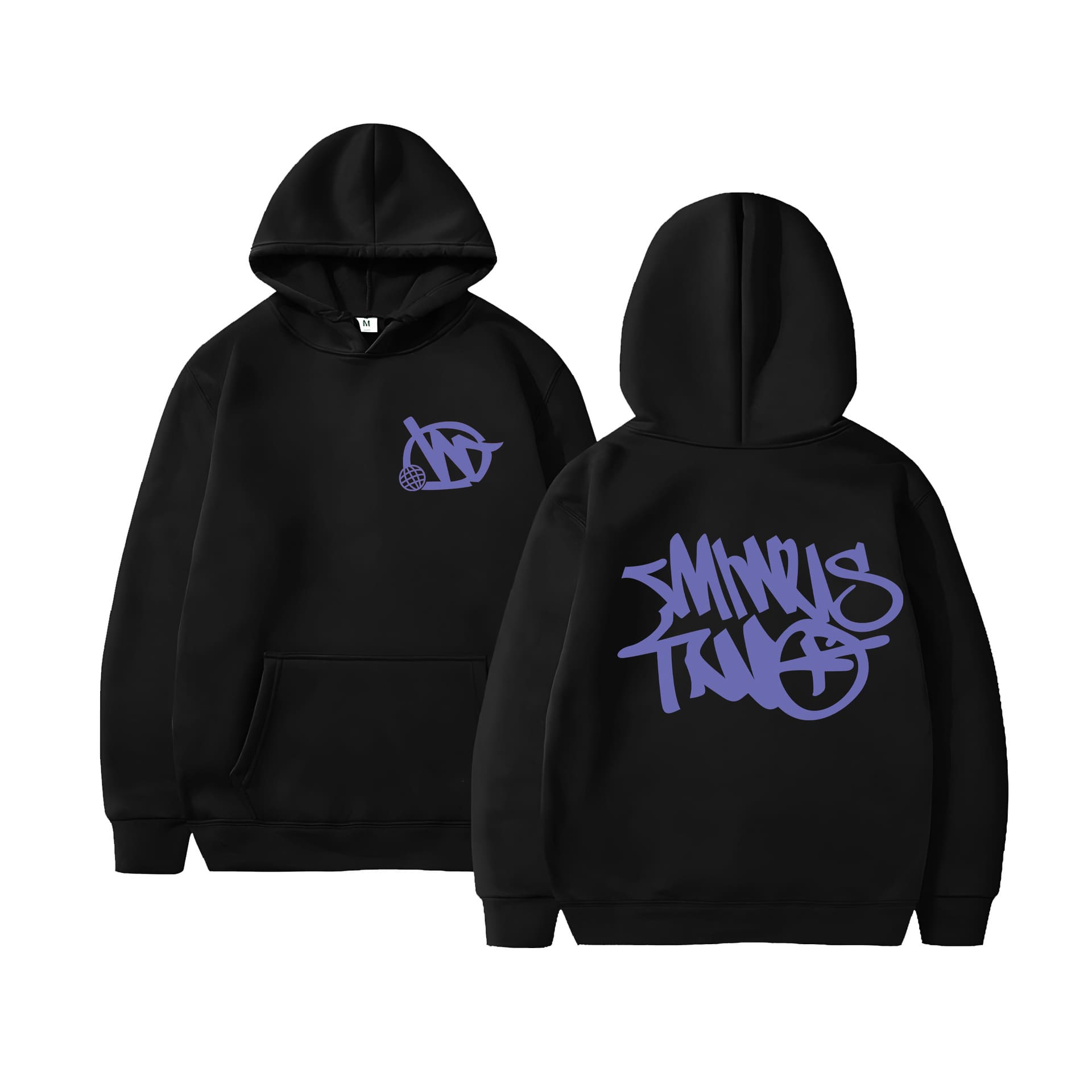 Minus Two Printed Hoodie Casual Loose Sweater for Autumn Winter