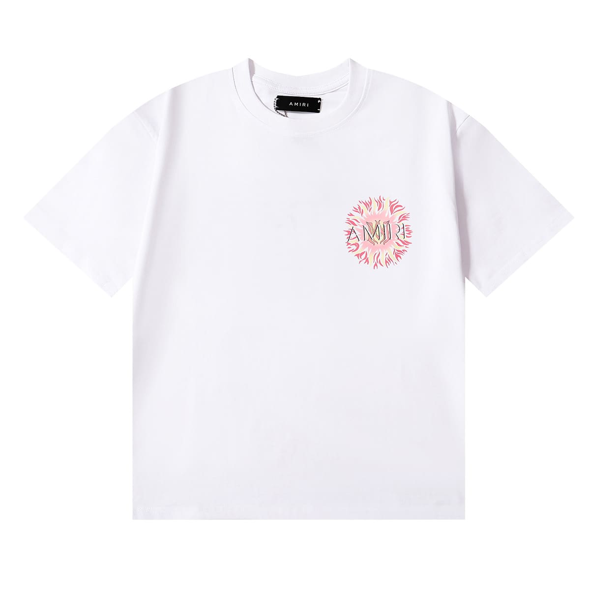 Amiri Fashion Solid Color High Street T-Shirt Retro Loose Fit 2