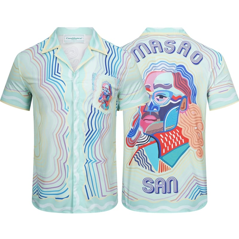 Casablanca Fashion Vacation Printed Shirt and Shorts Summer Beach Set