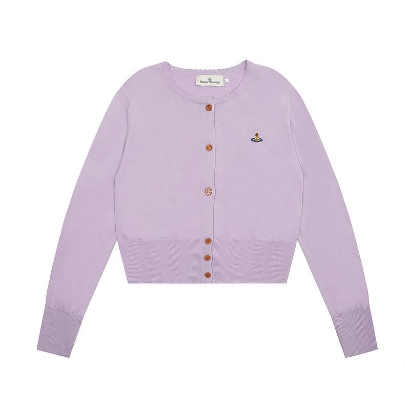 Vivienne Westwood Spring Commuter Cardigan Light Luxury Trendy Brand for Women