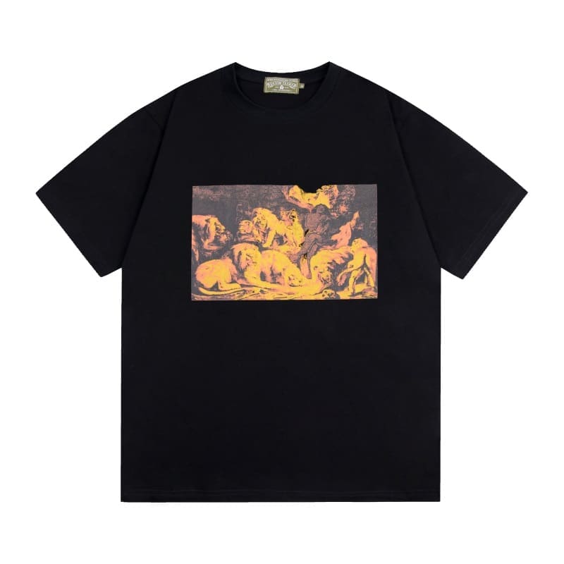 Denim Tears Hip Hop Pure Cotton Short Sleeve T-Shirt for Men and Women