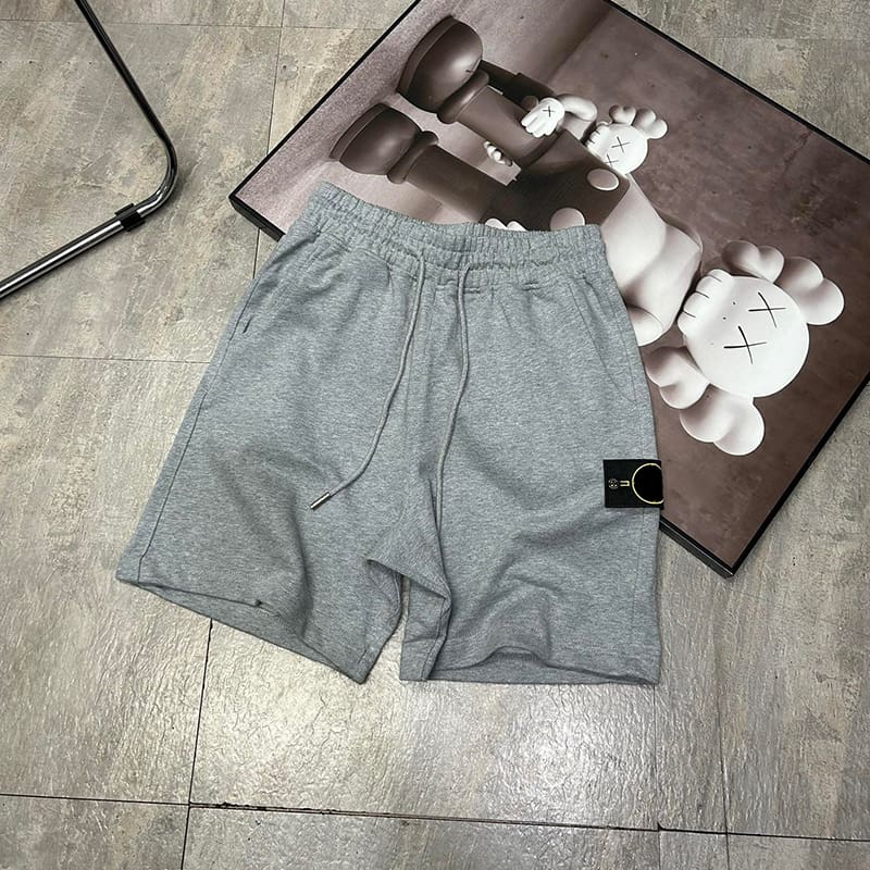 Stone Island Classic Terry Shorts Straight-Leg Casual Pants for Men and Women