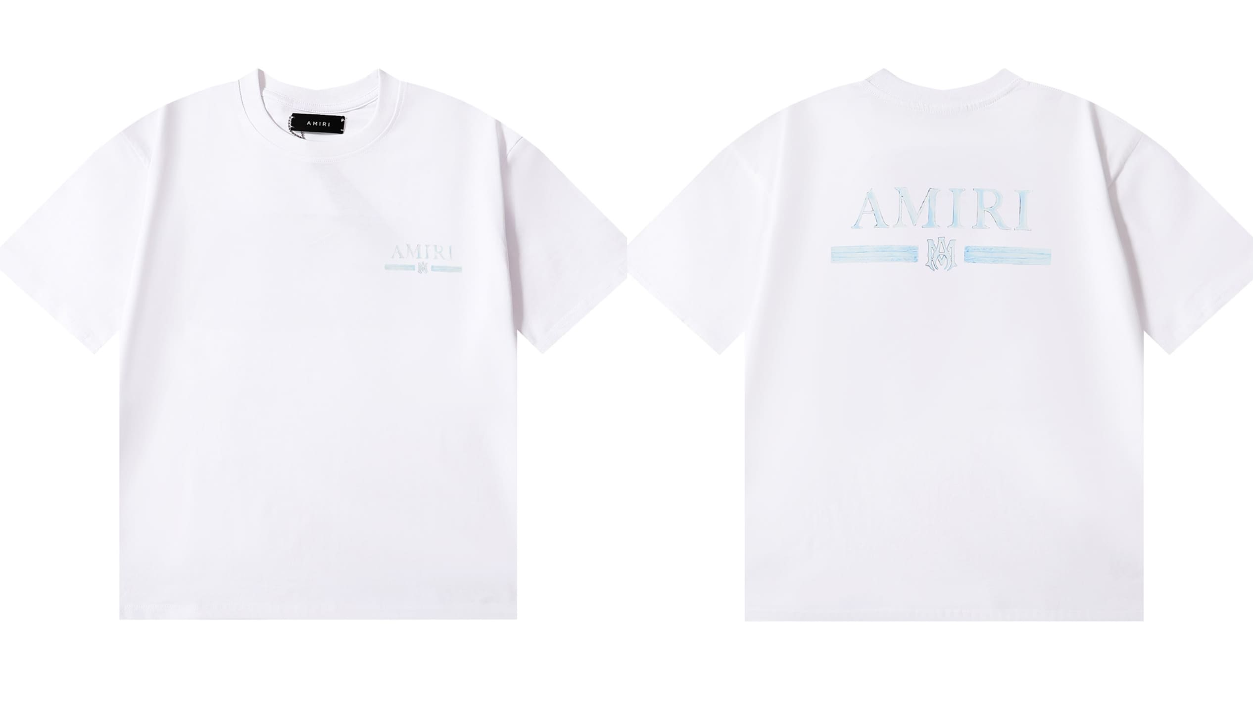 Amiri Fashion Solid Color High Street T-Shirt Retro Loose Fit 2