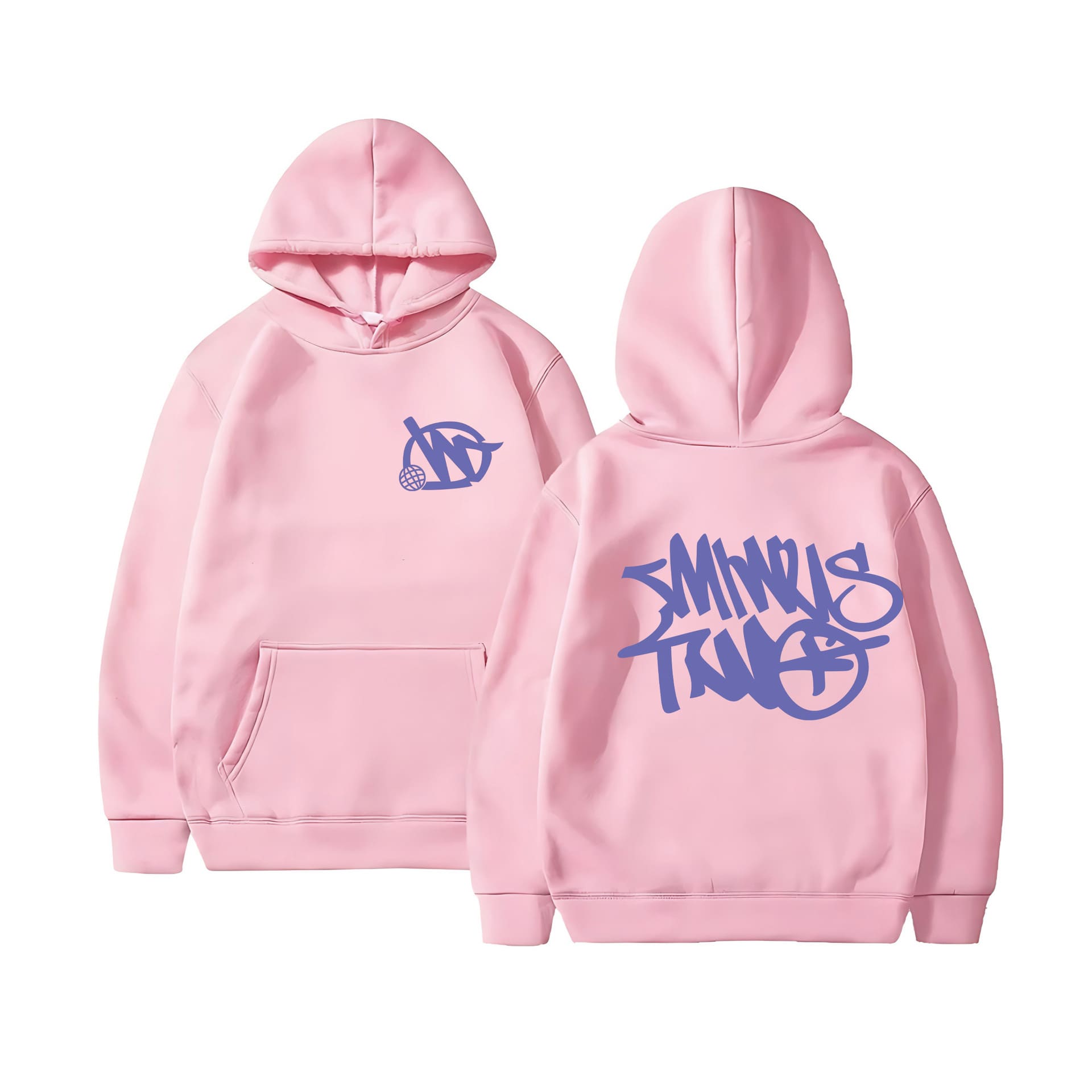 Minus Two Printed Hoodie Casual Loose Sweater for Autumn Winter