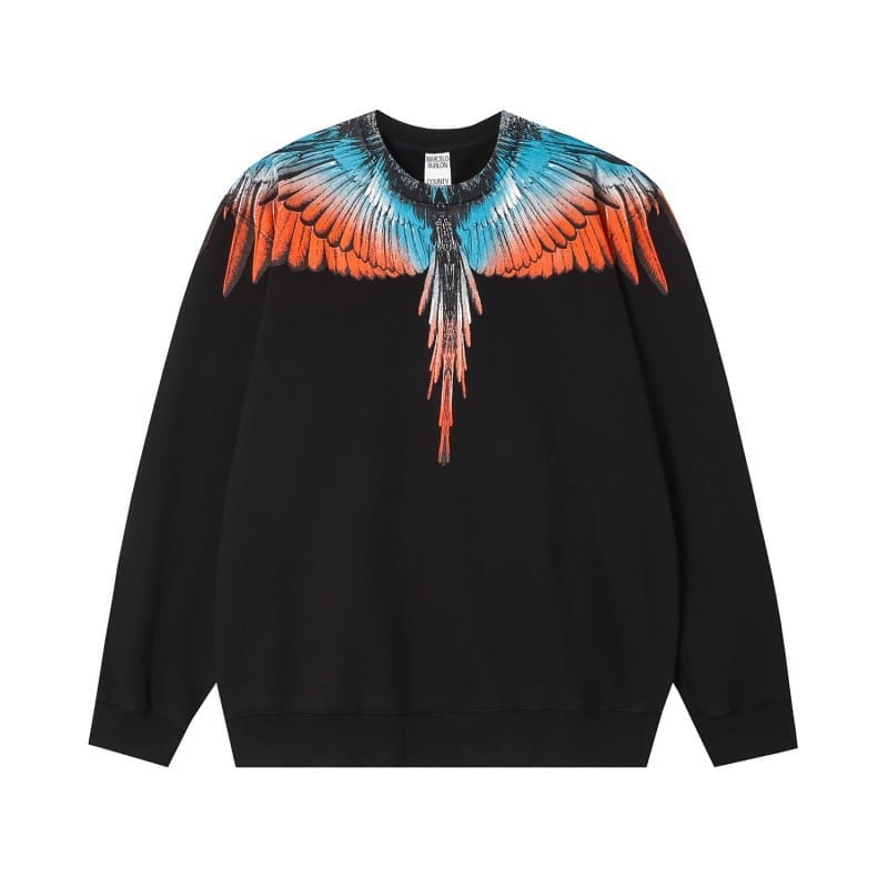 Marcelo Burlon Colorful Feather Wings Sweater Lightning Blade Hoodie A