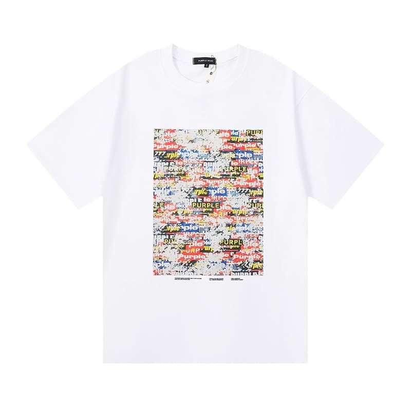 vlone fog pu*re b*and oil painting print t-shirt for men