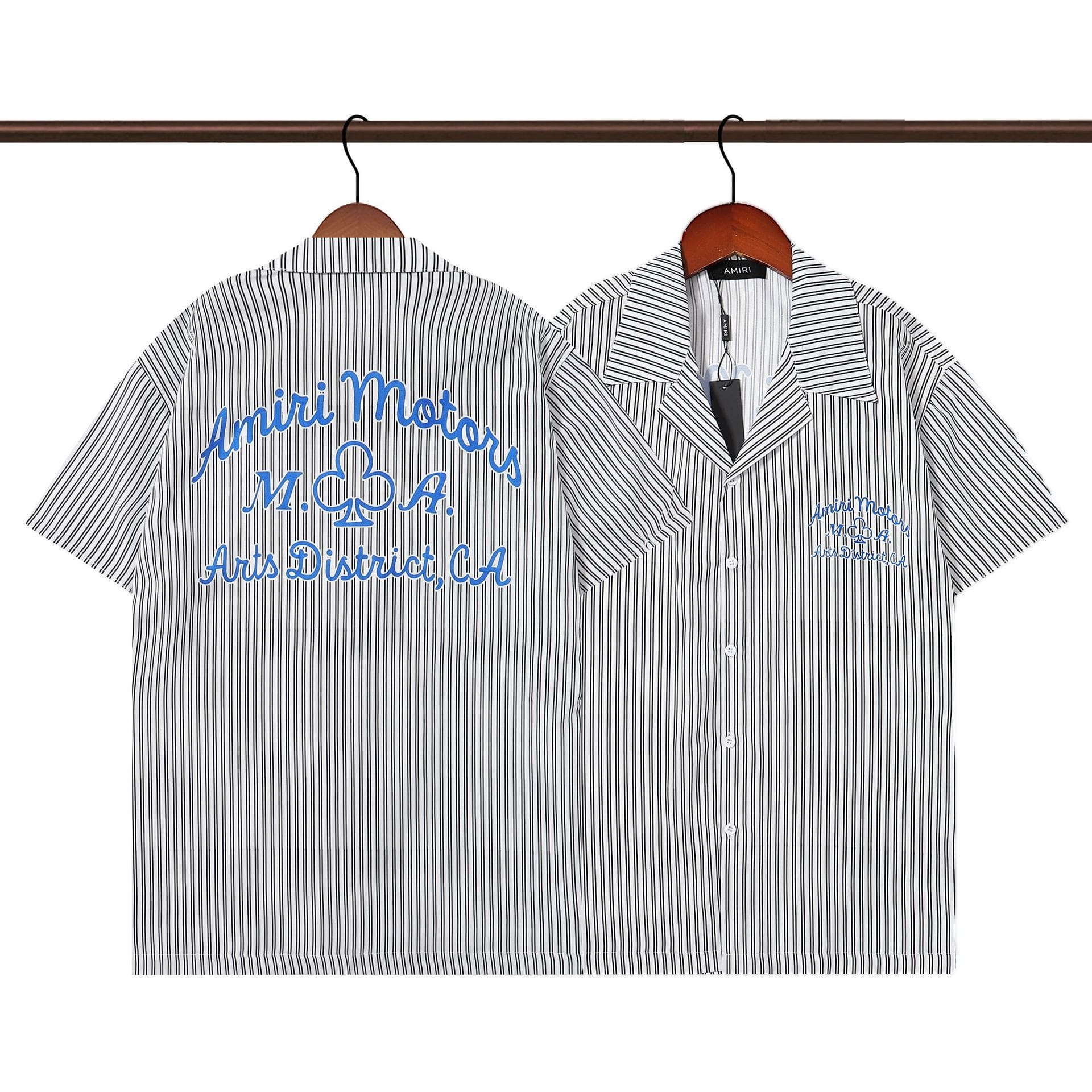 Casablanca Printed Beach Short Sleeve Shirt for Men Spring and Summer