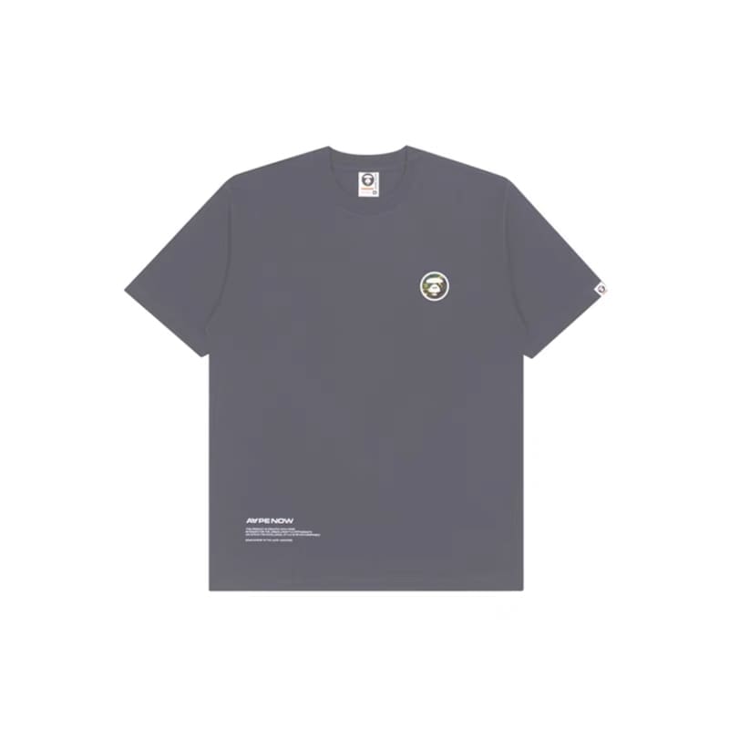 AAPE Ape Head Badge Short Sleeve Casual T-Shirt for Men and Women