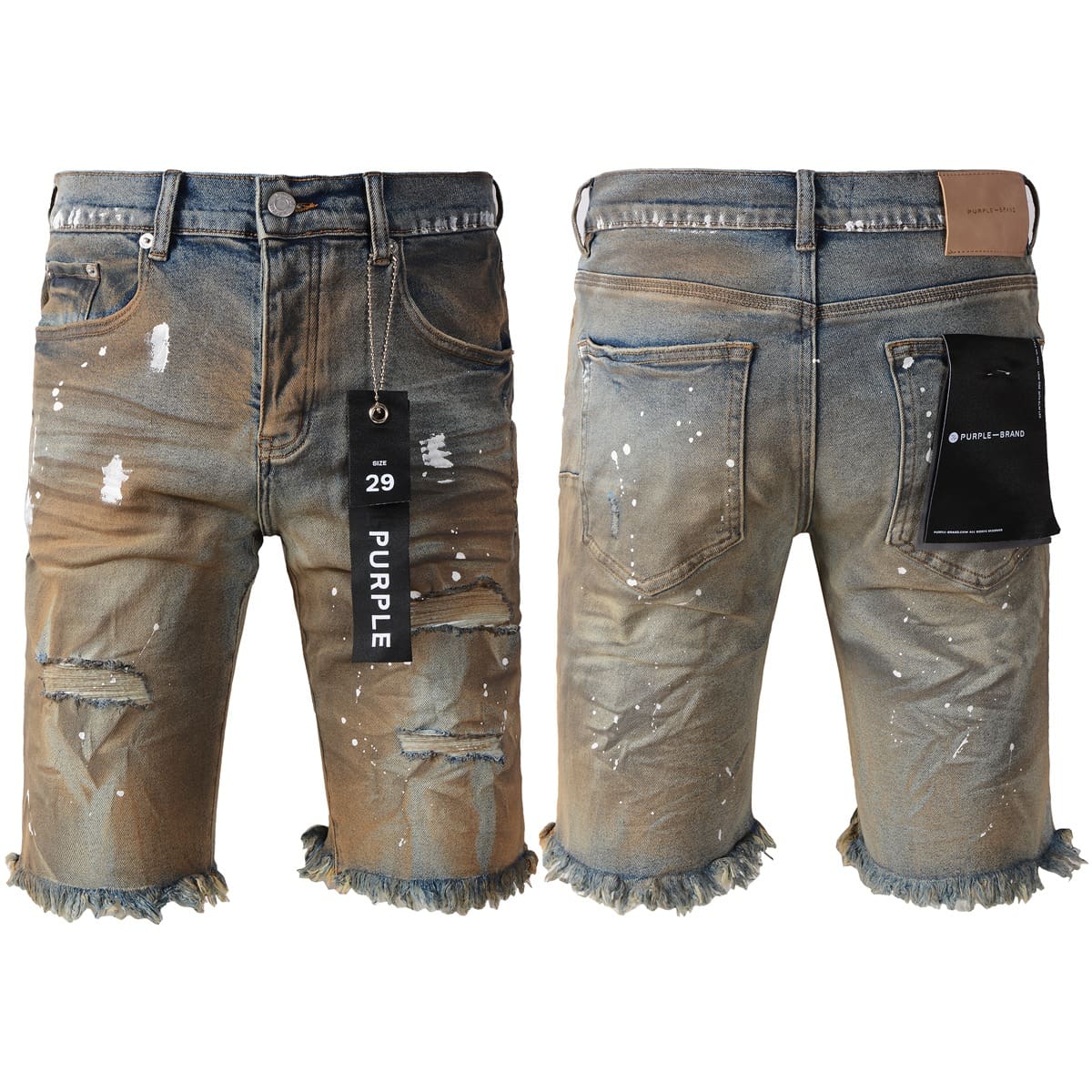 pu*re b*and denim shorts american high street style 5012