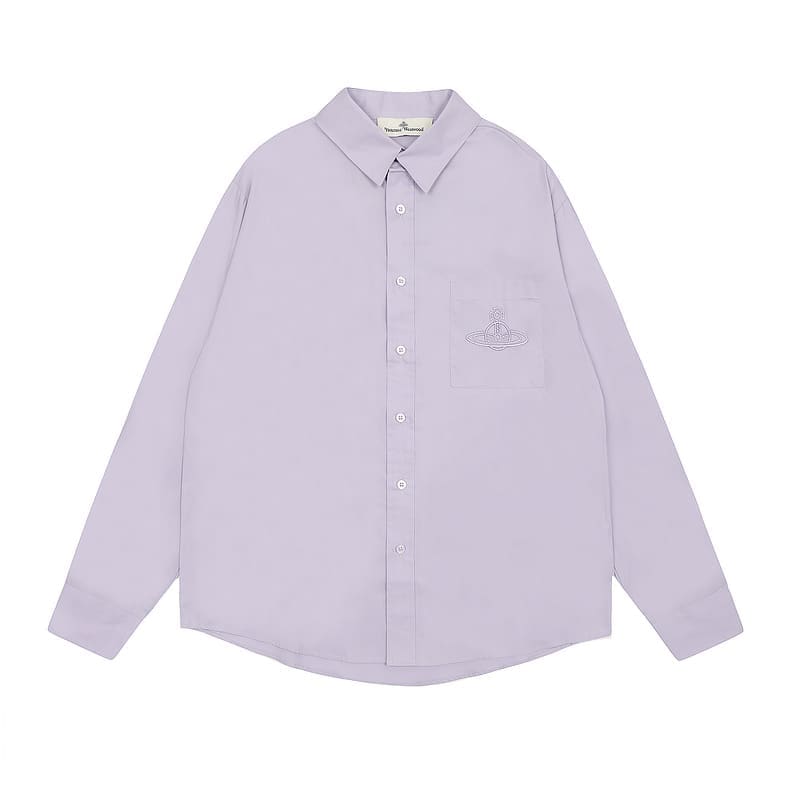 Vivienne Westwood Embroidered Loose All-Match Long-Sleeved Casual Shirt
