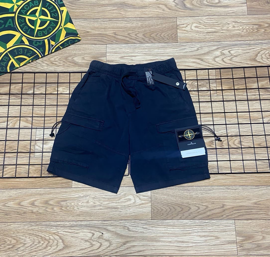 Stone Island Military Retro Washed Pocket Shorts Summer Style