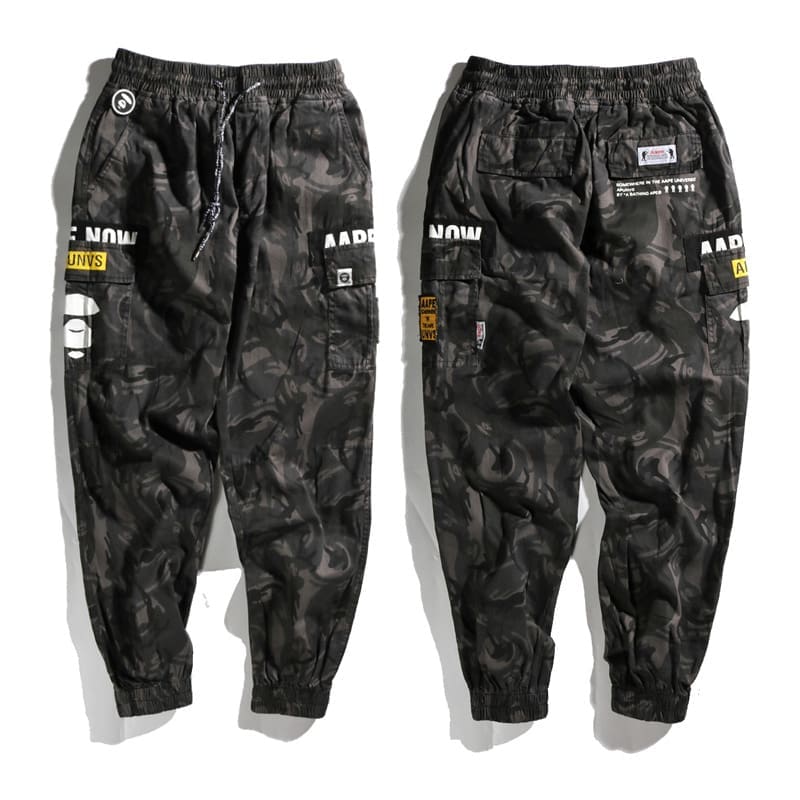 AAPE Ape Head Camouflage Multi-Pocket Workwear Pants for Men and Women