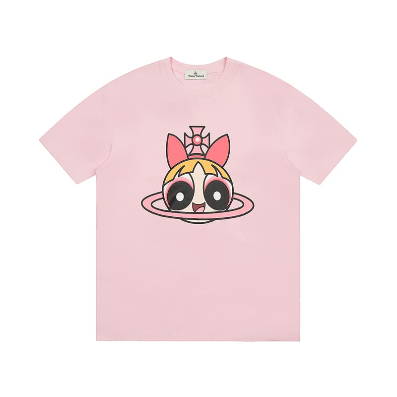 Vivienne Westwood Splash-Ink Embroidery Star Print Loose T-Shirt Half Sleeve