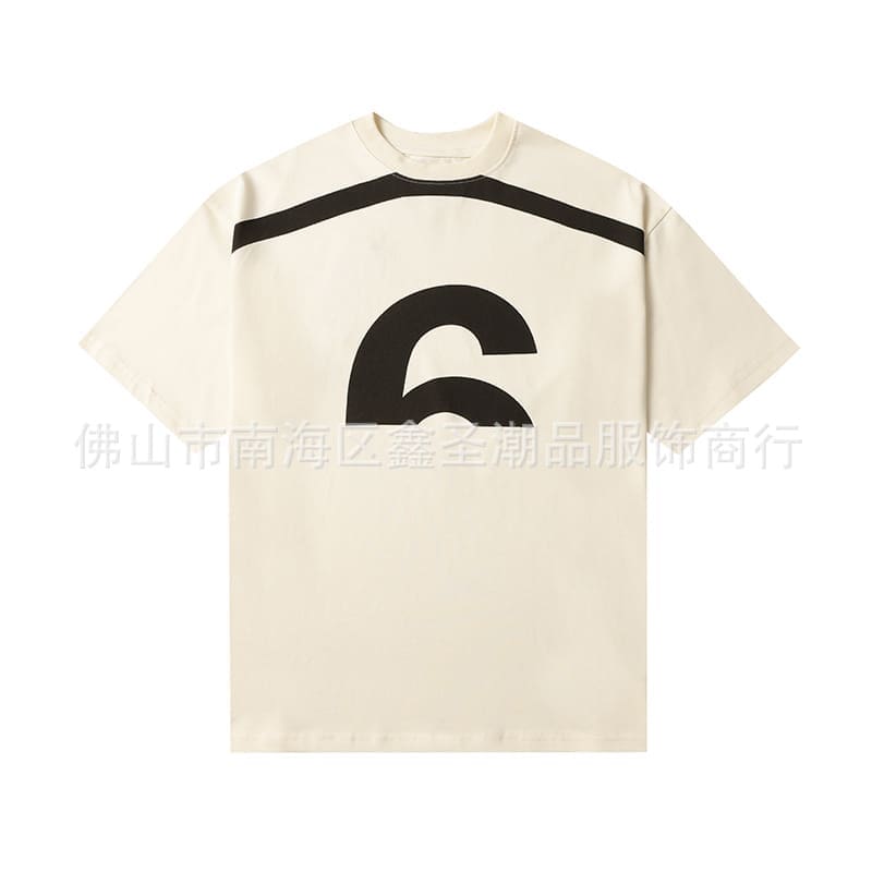 MM6 Magila Digital Print Short Sleeve T-Shirt Minimalist Basic Top
