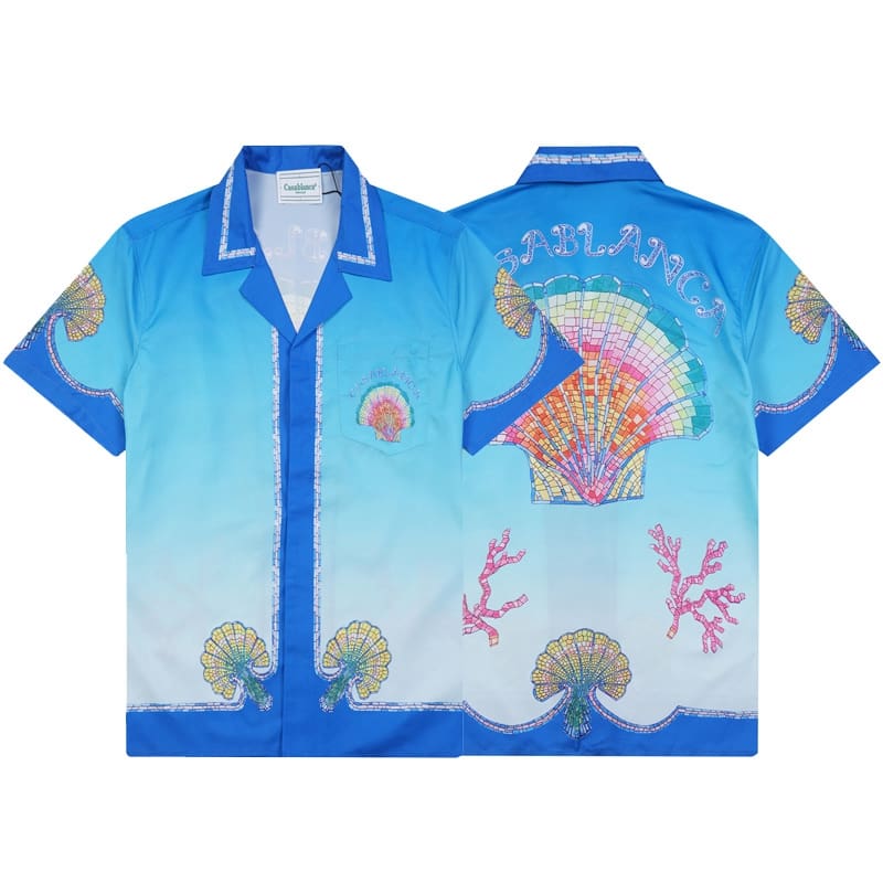 Casablanca Vacation Printed Shirt and Quick-Drying Shorts Summer Beach Set