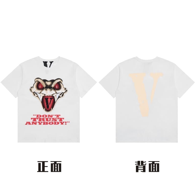 VLONE Large V Short Sleeve T-Shirt High Street Spring Summer Casual Wear
