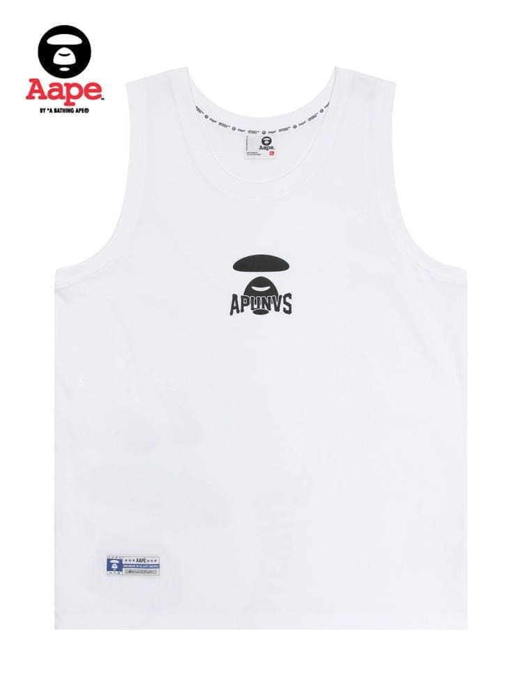 AAPE Ape Head Letter Print Casual Vest for Men and Women