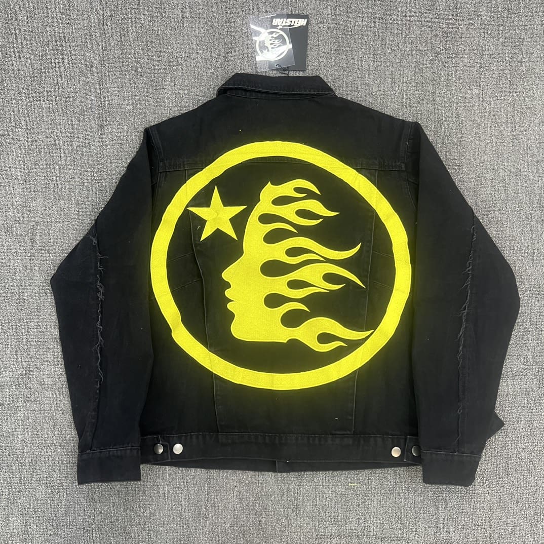 H*lst*r studios buff jacket heavy industry washing embroidery denim casual couple coat tide