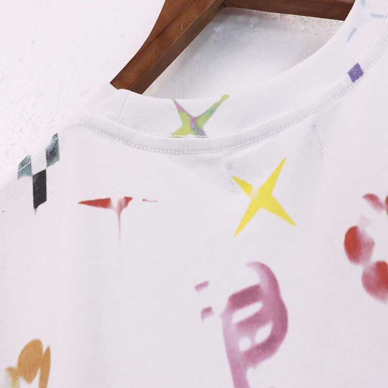 pu*re b*and logo splash paint print t-shirt american high street style