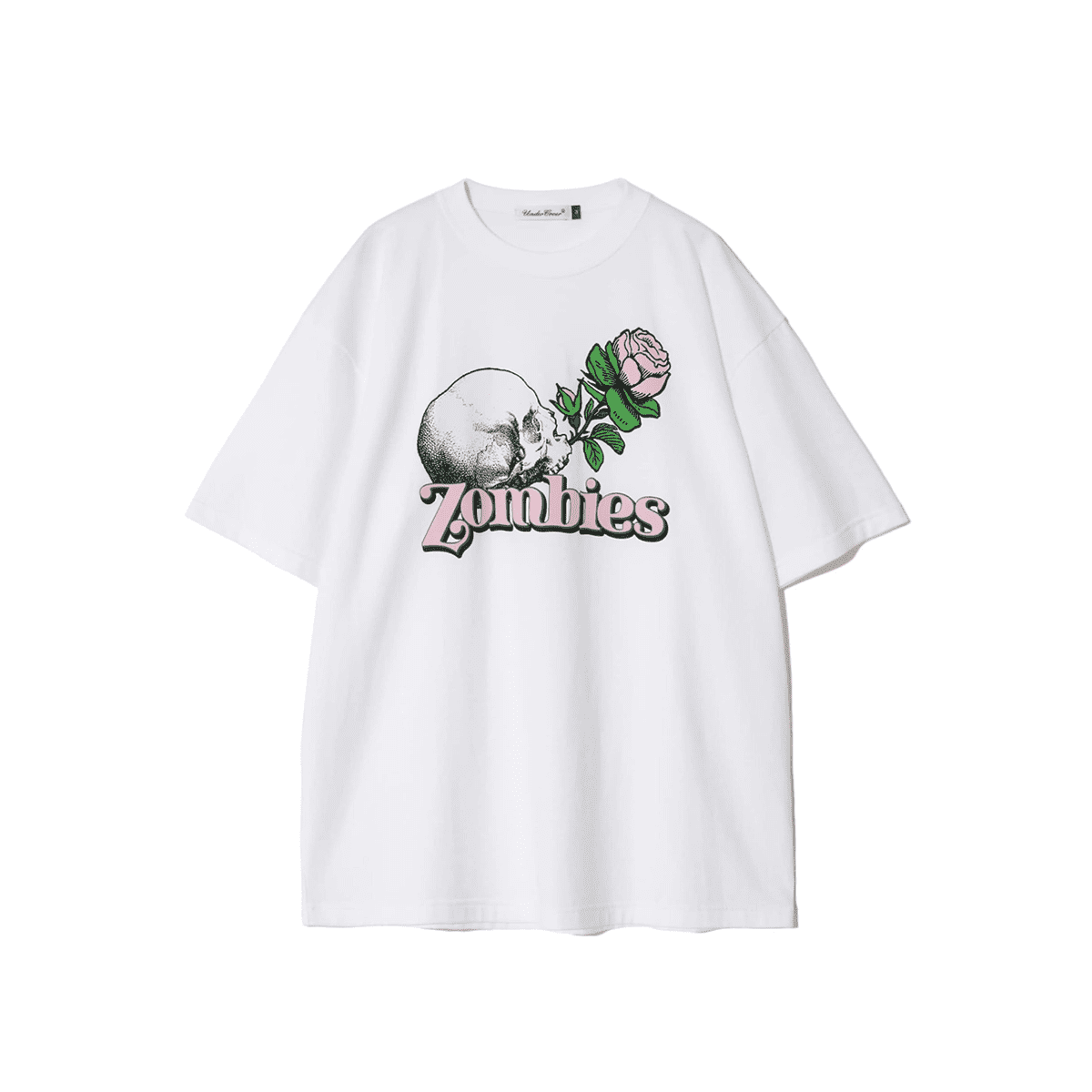 Undercover Zombie Tide Washed Print Loose Short Sleeve T-Shirt for Men and Women