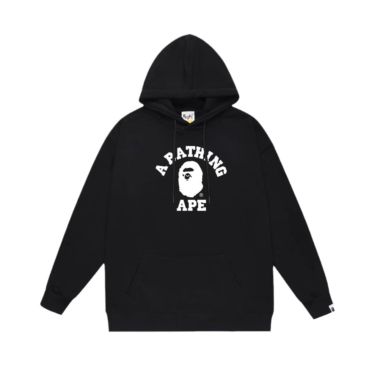 BA Ape Head Logo Letter Print Hoodie Loose Fit for Men and Women