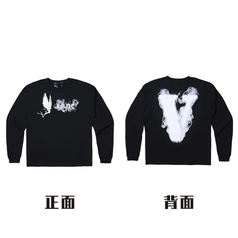 VLONE Large V Long Sleeve Undershirt for Men and Women Autumn Winter