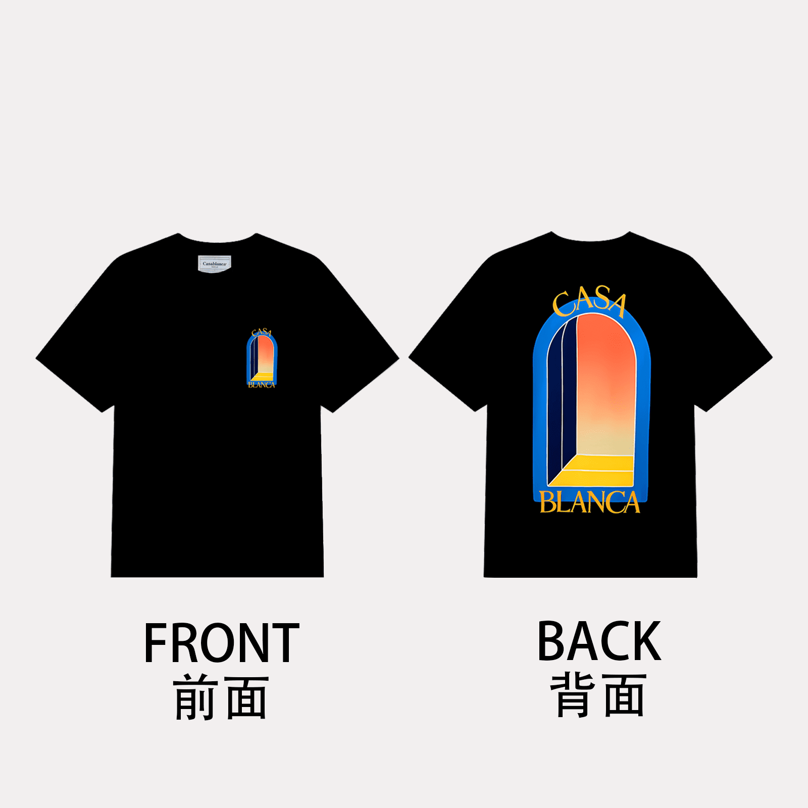 Casablanca Heavy Cotton Loose Half-Sleeve T-Shirt for Men