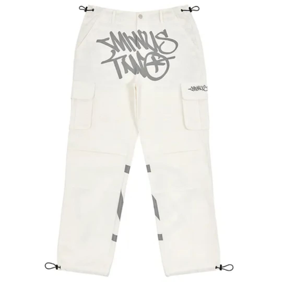 Minus Two Cargo Pants Casual Straight-Leg Loose Fit Hip Hop Star Style D
