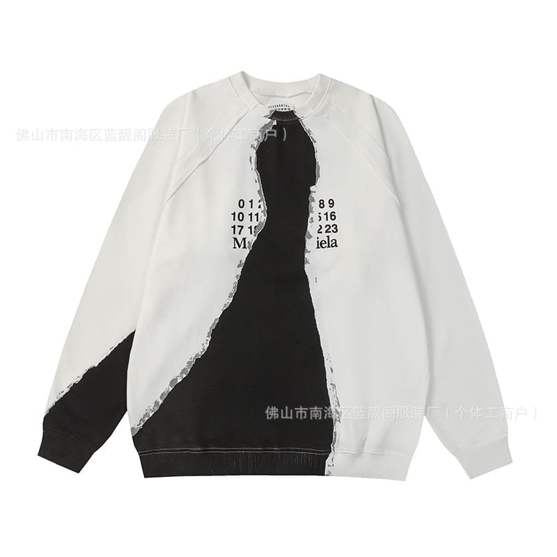 ma*s*n Ma*i*la mm6 terry round neck sweater for men and women